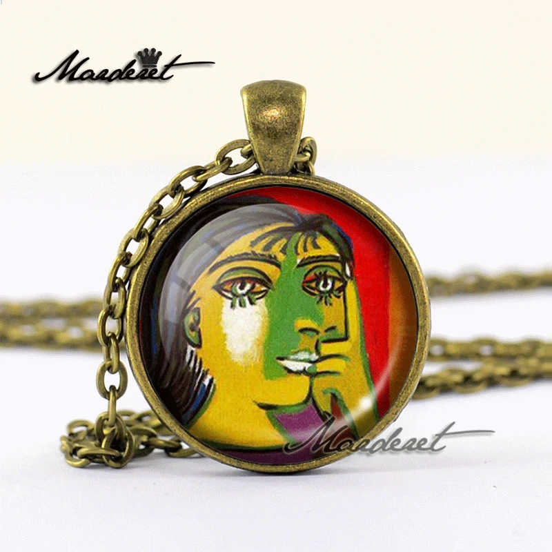 Maderet Picasso Art стекло кабошон ожерелье ювелирные изделия ручной работы купол
