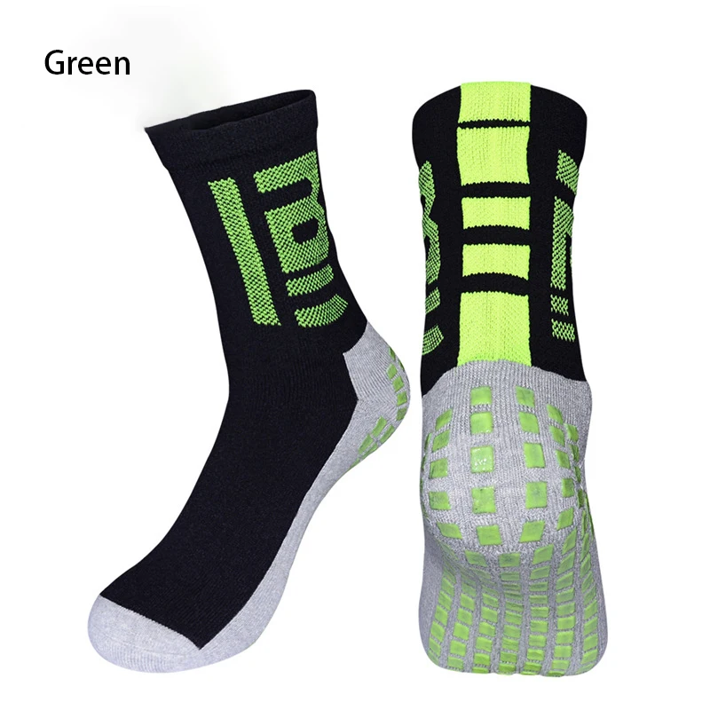 Men Soccer Anti Slip Socks Rubber Thick Towel Bottom Football Sock Fit