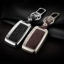 Aluminum+Leather Car Styling Key Cover Case Accessories For Land Rover A9 Range Rover Freelander 2 3 Evoque Discovery 3 4 Sport 4 3 a9