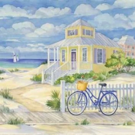 Beach Cruiser Cottage II Poster Print by Paul Brent (24 x 30)