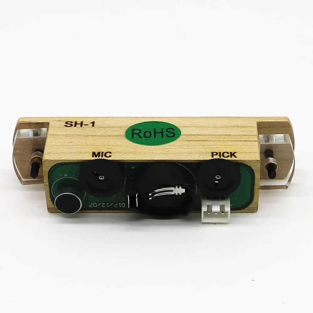

Acoustic Guitar Soundhole Pickup With Mic with Endpin Wood Steel Material