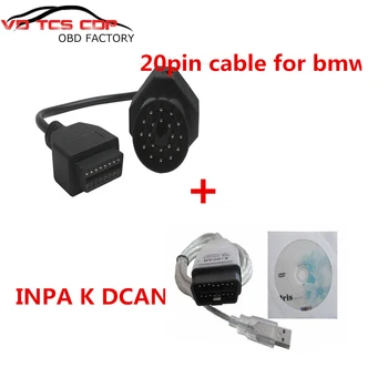

Best Price for B-MW INPA K+CAN With FT232RL Chip and for B-MW 20pin to obd2 16 Pin Connector Free Shipping