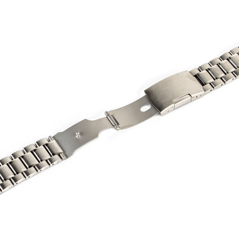 Stainless Steel Metal Strap Watch Band Unisex Bracelet Double Fold Deployment Clasp Watch Buckle18 20 22 24mm watch wrist band