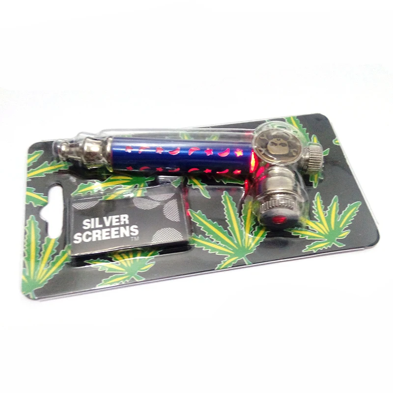 LED Flash Colorfull Light Pipe Jamaica Weed Tobacco Pipe Smoking Pipes