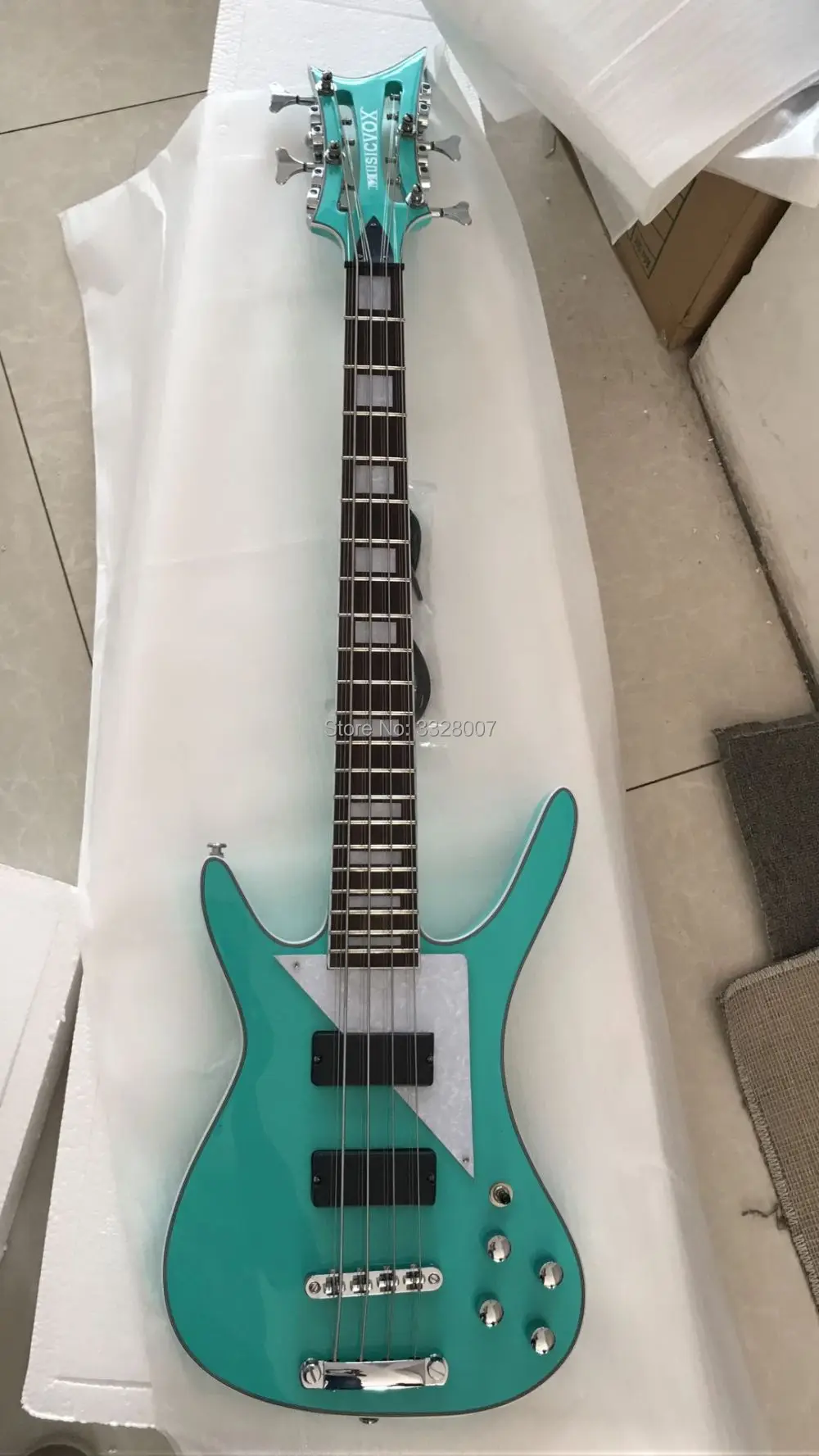 

12 strings musicvox bass guitar;4+8 strings model;blue color;free shipping