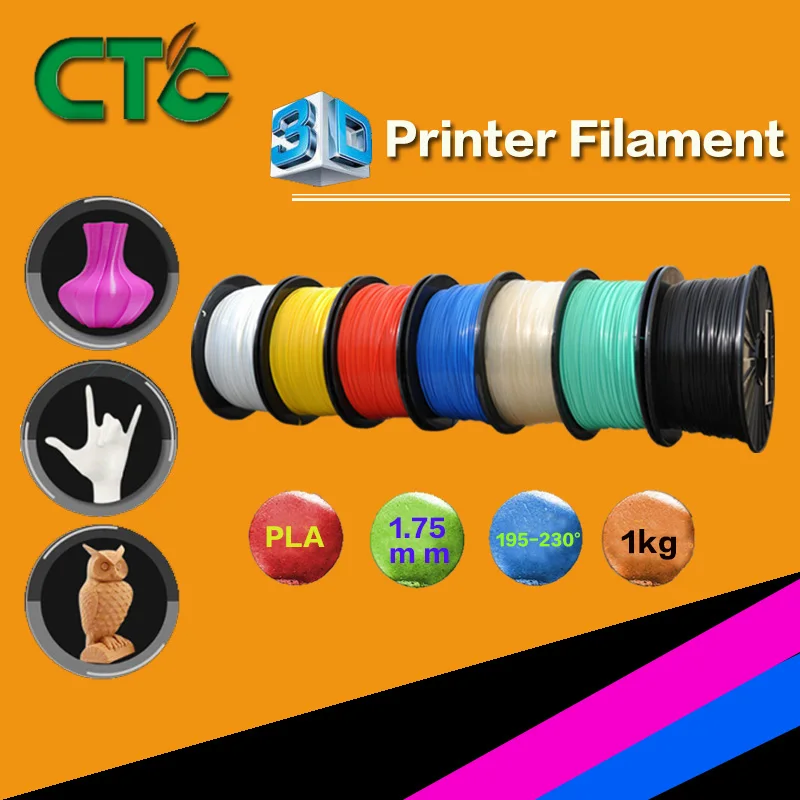

1KG 3D-Printer filament PLA 1.75mm about 275meters for makerbot Reprap Prusa i3 Blue Black White Green Red UK USA Stock