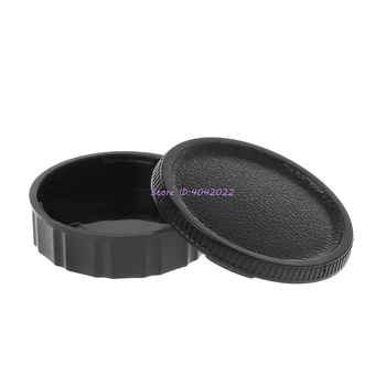 

Rear Lens Body Cap Camera Cover Set Dust Screw Mount Protection Plastic Black Replacement for Contax Yashica CY C/Y