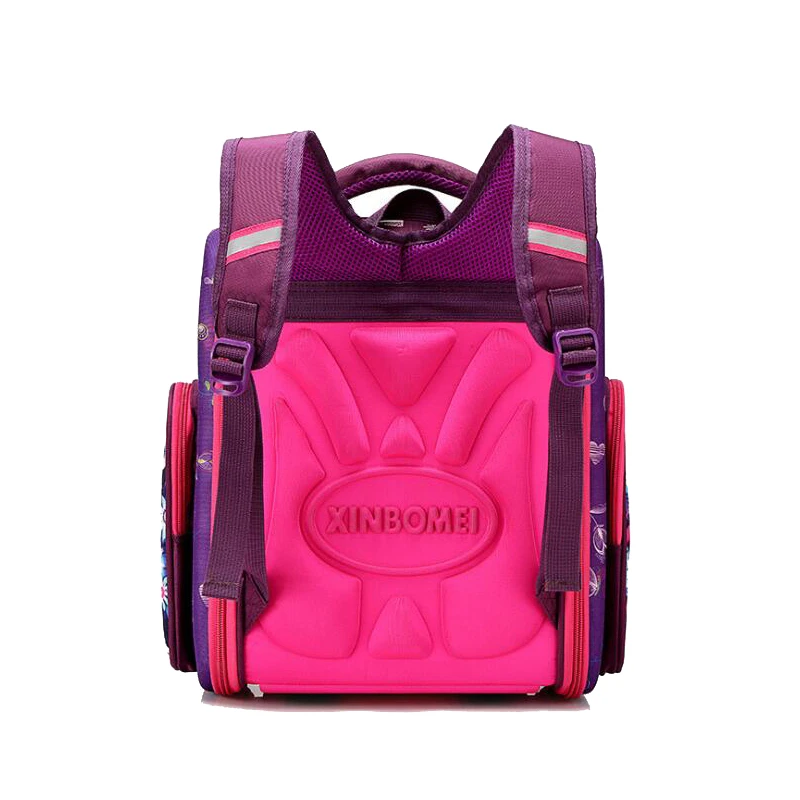 Новые детские школьные сумки фиолетового цвета с бабочкой, школьный рюкзак, детский Ранец, ранец для девочек, школьный рюкзак, космическая сумка, 1-5 класс