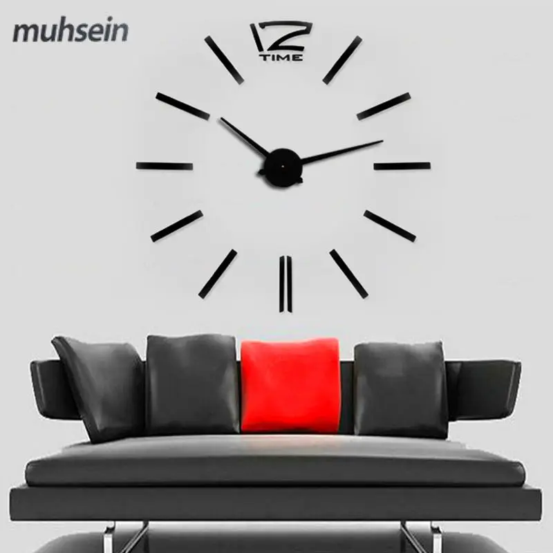 2020 muhsein Nové zlato barva Doprava zdarma móda 3D nová velikost zrcadla nástěnná samolepka DIY nástěnné hodiny domácí dekorace zasedací místnost