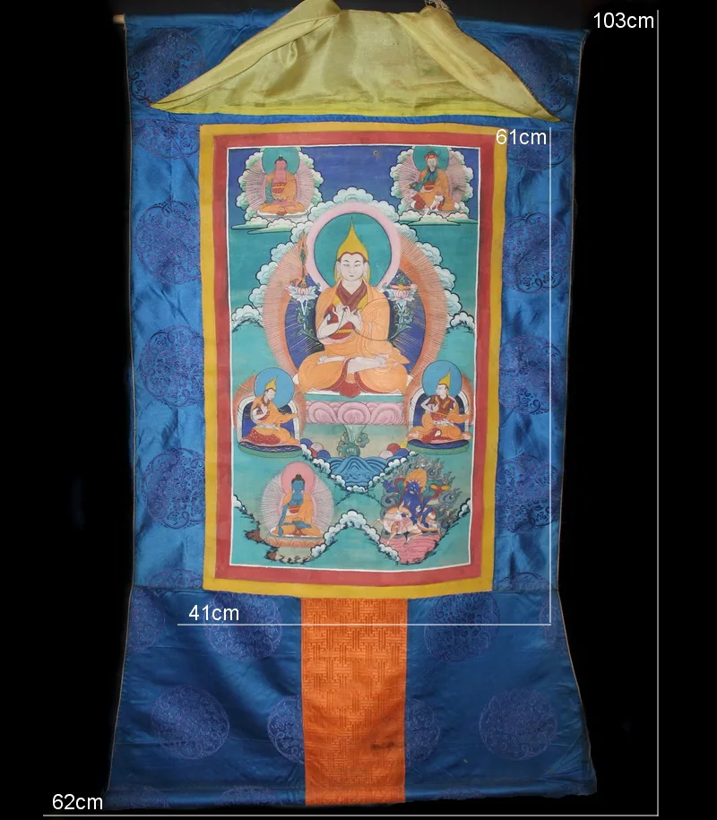 Tsongkhapa master Thangka lotus master pharmacist Будда мастер благоприятный mother-in-law Восточный неподвижный Будда