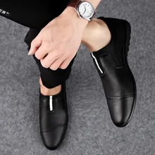 Mocasines de marca de lujo de talla grande 46 zapatos de moda Casual para hombre zapatos de cuero genuino de deslizamiento de los hombres mocasines de vestir planos zapatos p4