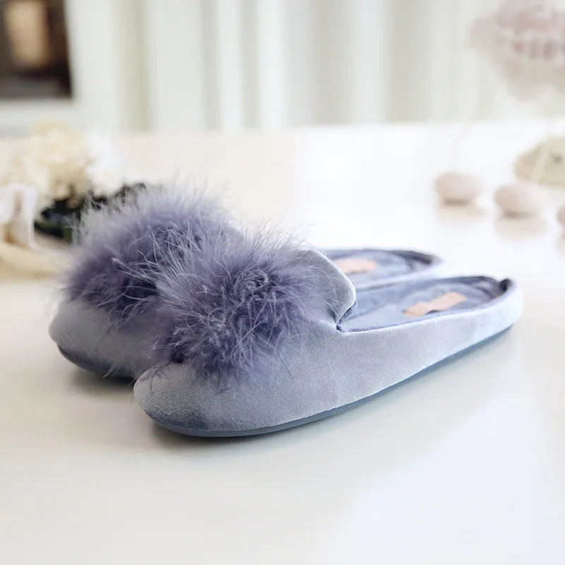 Soft Bottom Home Slippers Cotton Warm Shoes Women Indoor Floor Slippers