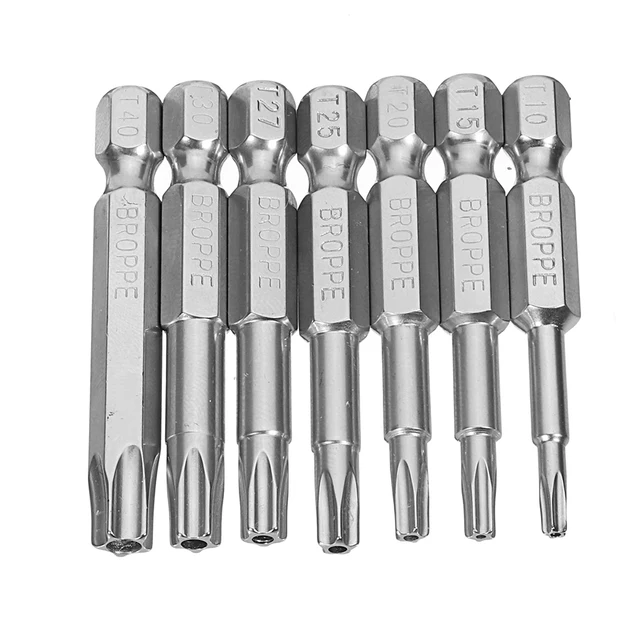 Broppe 7Pcs Set Star Bit Screwdriver Drill Bits Screw Driver 1