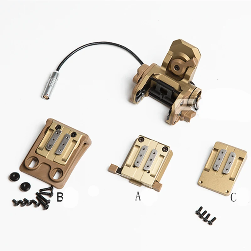 Тактический функциональный GSGM NVG Крепление на шлем TB1301 BK/DE - Цвет: DE-1