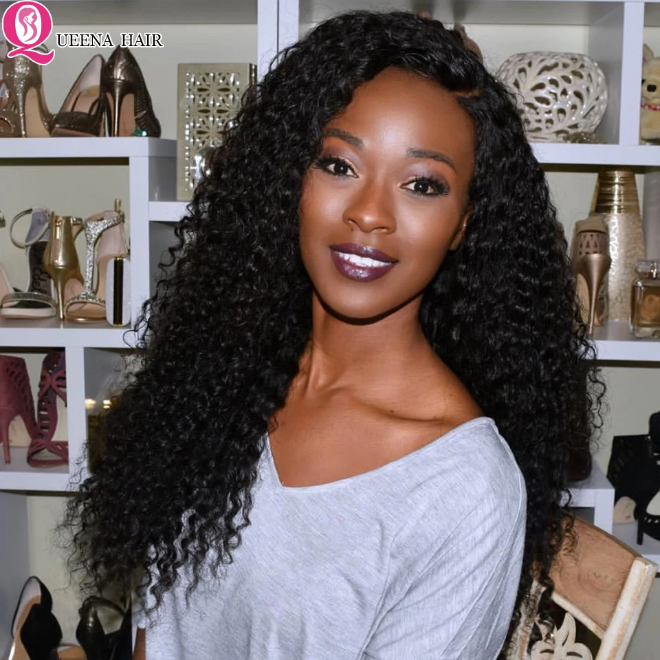 Queena Grade 8a Remy Malaysian Kinky Curly Hair 4 Bundles Deals