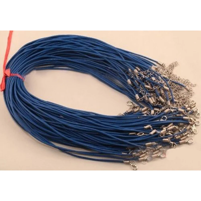 10pcs/lot Vintage DIY Chains Pendant Necklace Shellhard Fashion Leather Cord Necklace Rope Chain with Lobster Clasp Jewelry