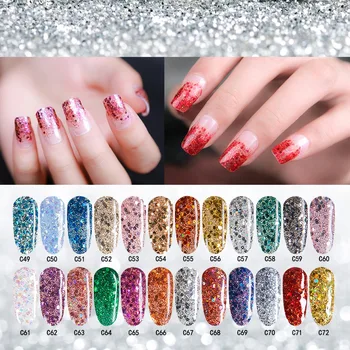 

nail gel polish 24 colors wholesale varnish queries Full color long lasting glitter Diamonds painting UV/LED