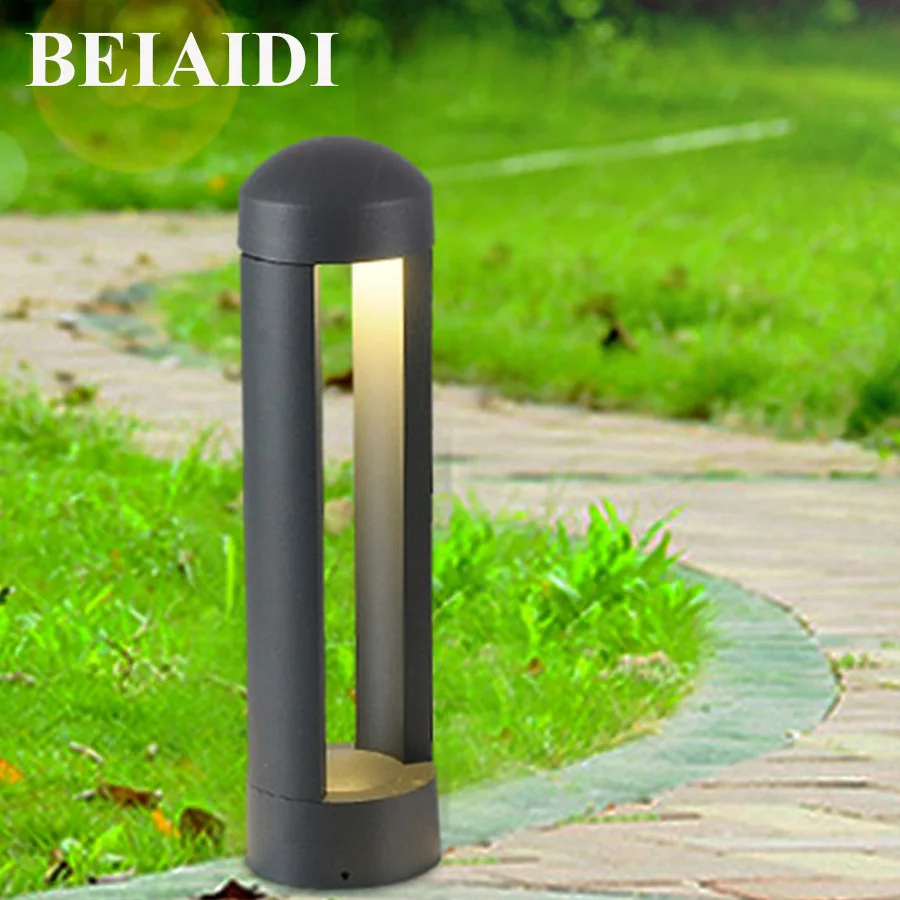 

BEIAIDI Outdoor Stand Pole Column LED Lawn Light 10W Die Cast Aluminum Garden Patio Lawn Lamp Waterproof Villa Garden Park Light
