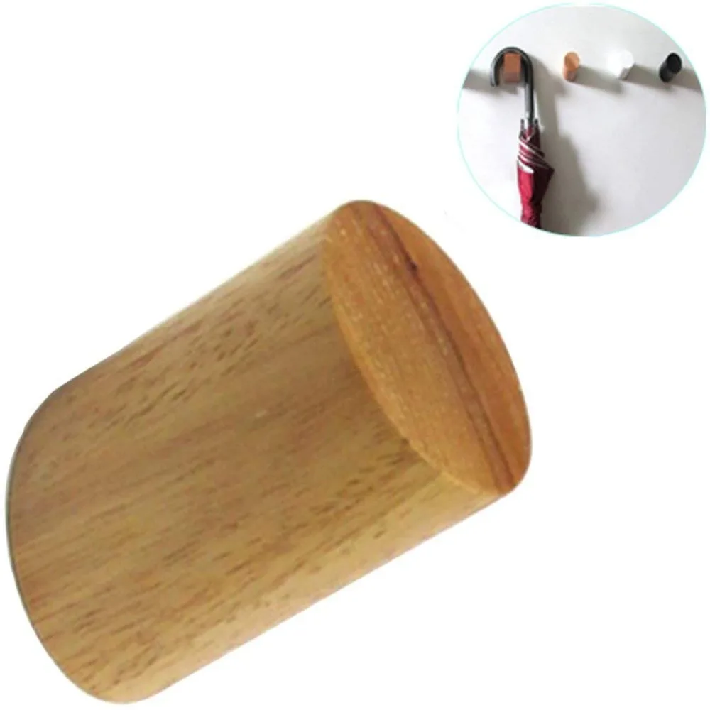 1Pcs Natural Creative Solid Wood Minimalist Design Decorative Wall Mounted Wooden The Bedroom Hall Hanger Coat Hook Hat Hanger
