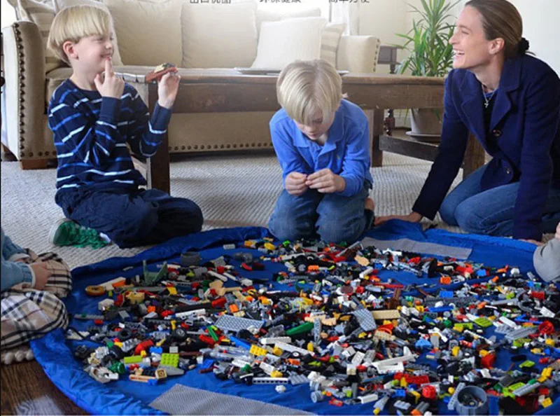 

Portable Kids Toy Storage Bag and Play Mat Lego Toys Organizer Bin Box L Fashion Practical Storage Bags 2 Sizes for choice