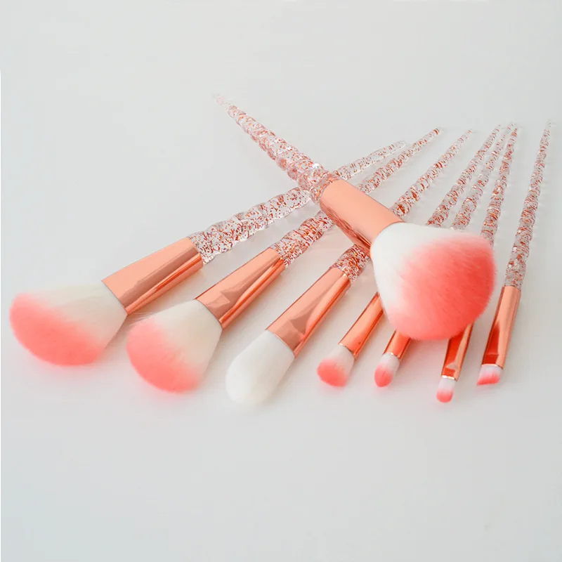 2018 New Makeup Brushes 8Pcs/Set Screw Shape Handle Unicorn Horn Brush Kit Foundation Powder Brush Rose Gold 2018 New Makeup Brushes 8Pcs/Set Screw Shape Handle Unicorn Horn Brush Kit Foundation Powder Brush Rose Gold