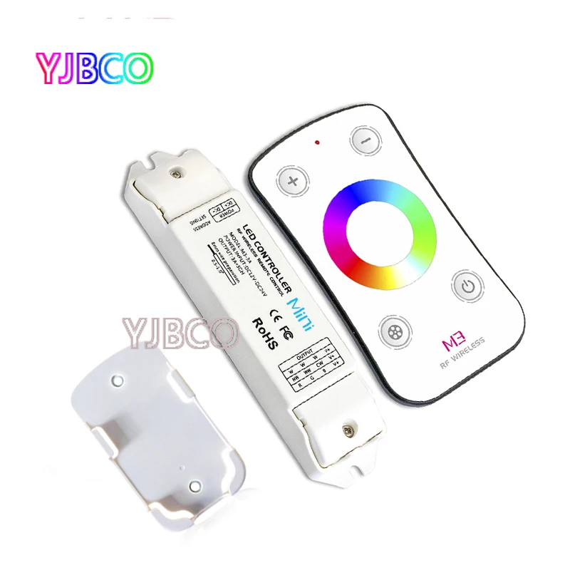 

DC12V/24V (3Ax3CH) 9A M3+M3-3A RGB LED Receiving Controller RF Wireless Touch Remote for 5050 3528 RGB LED Strip Lamp
