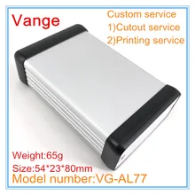 1 шт./лот портативный корпус электроники 54*23*80 мм 6063-T5 алюминиевый корпус diy пластмассовый корпус прибора для gps-трекера