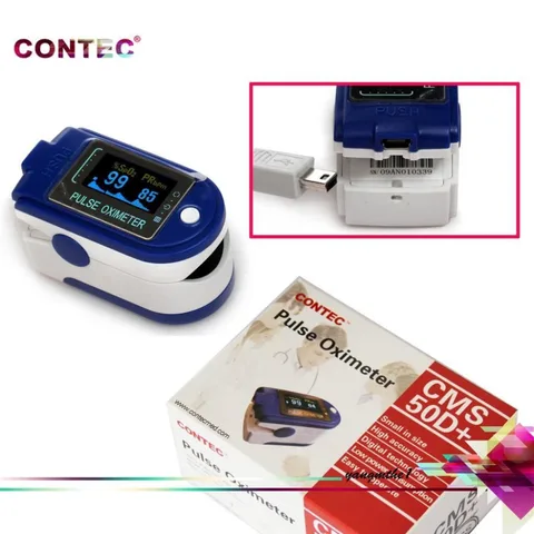 Oxímetro de Pulso Cms50d + Cms Contec Mais Software Fingertip 50d Usb