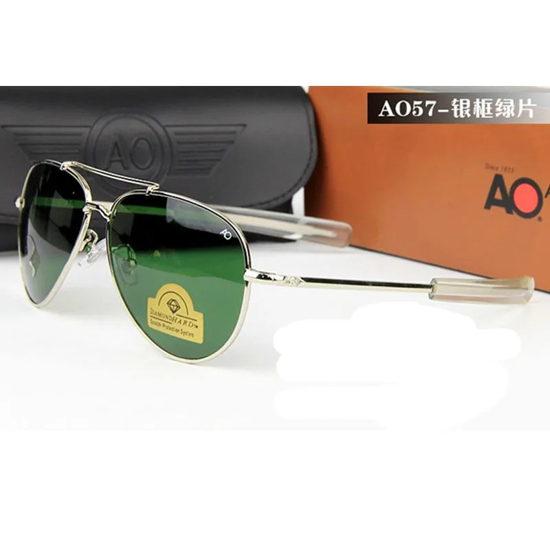 Винтажные Солнцезащитные очки авиаторы мужские высококачественный Американский армейский Военный оптический AO солнцезащитные очки wo мужские Oculos de sol masculino
