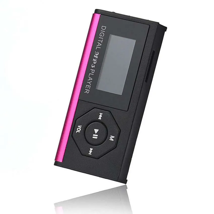 Мини-клип MP3 Media Player ЖК-дисплей Экран MP3 музыкальный плеер Портативный Поддержка 32 ГБ Micro SD TF светодиодный фонарик стерео 3,5 мм MP3 плеер