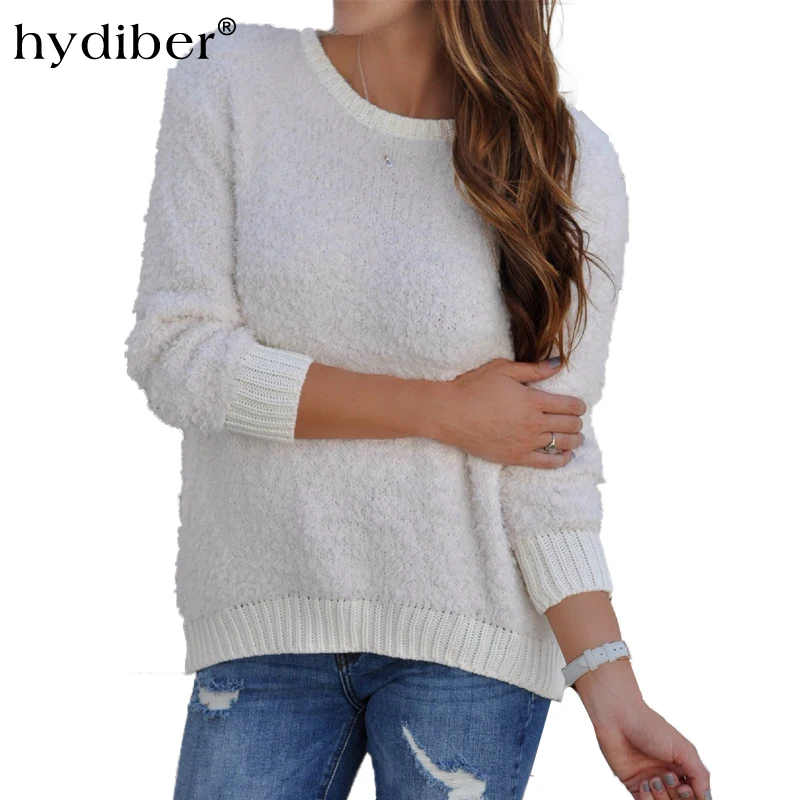 

2018 New Fashion Sexy Hot Women Knitted Black Warm sweater long sleeved rt Female Tops Clothing S M XL