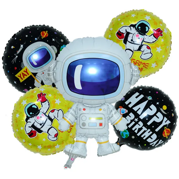 Новые воздушные шары космонавта ракета первый день рождения украшения Детские шары космонавта Globos Fiesta шары набор вечерние шары - Цвет: Цвет: желтый