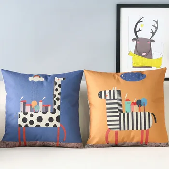

cartoon Pillow s,Modern Zebra giraffe Pillow Cushion , Children's room decorative pillows home decor sofa cushion