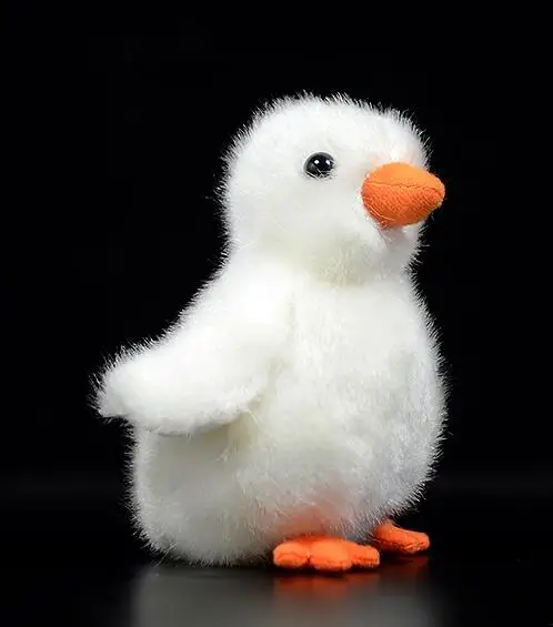 Kawaii baby chick кукла игрушка настоящая жизнь плюшевые белые игрушечные курочки детские игрушки Праздничные подарки мягкие и хорошее качество newst - Цвет: Белый