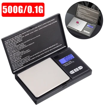

Mini Electronic Pocket Scale 500x0.1g Micro Pocket Digital Jewelry Tea Spice Grams Weighing Pans Scale with User Manual