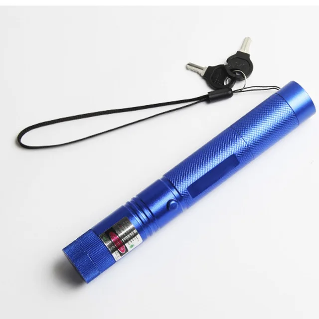 5 мВт зеленая лазерная указка высокой мощности 532 нм Лазерная 303 ручка лазерный прицел Регулируемая горящая спичка с перезаряжаемой не входит в комплект 18650 - Цвет: Синий