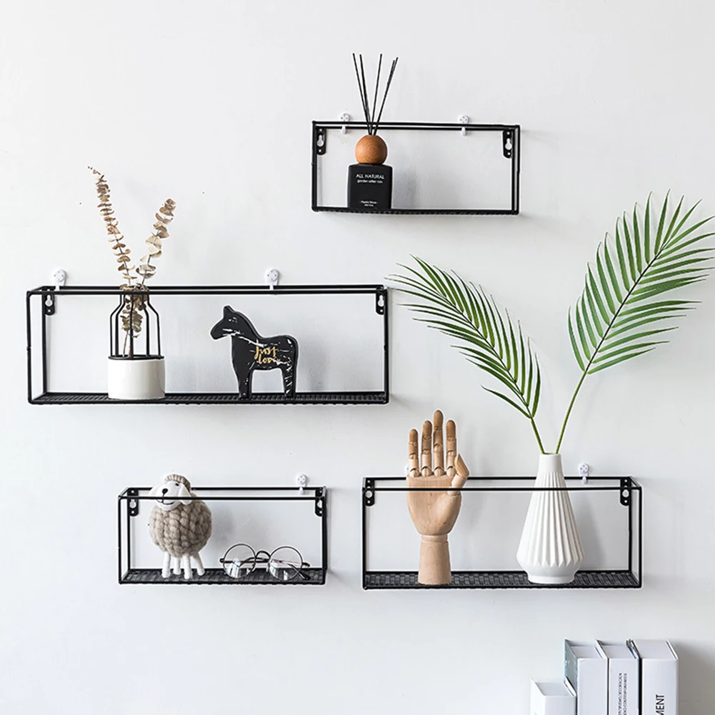 الصحف المطاوع الحديد الكتب ديكور المنزل تخزين الرف شنقا الحائط مستطيل الشمال نمط سلة المدمجة مجلة الرف