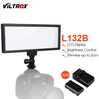 Viltrox L132B LCD Display Dimmable Slim DSLR Photo Studio LED Video Light +Battery +Charger for Canon Nikon Camera DV Camcorder
Viltrox L132B LCD Display Dimmable Slim DSLR Photo Studio LED Video Light +Battery +Charger for Canon Nikon Camera DV Camcorder