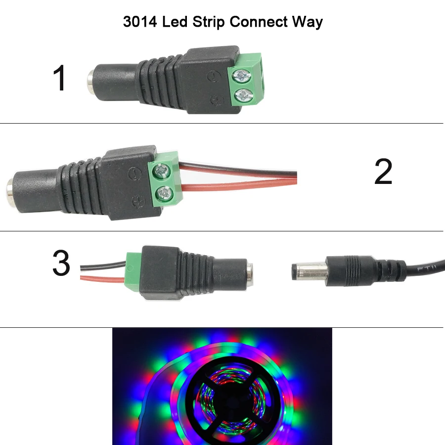 Светодиодная лента белый теплый белый RGB 5 м 2835smd fita de Светодиодная лента Диодная лента 12 В светодиодный светильник с адаптером питания постоянного тока 12 В