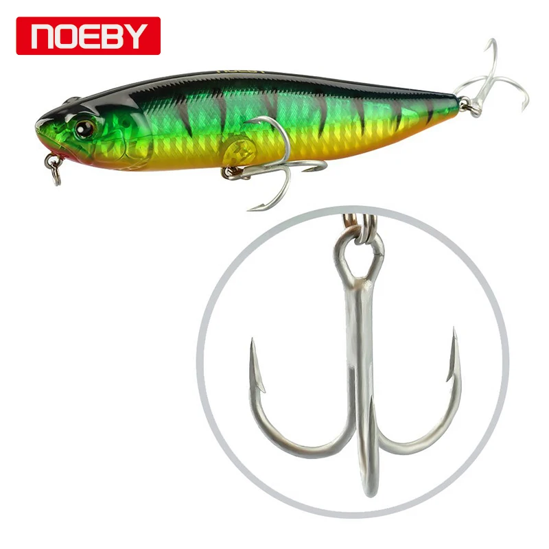 

Noeby New painting Pike Bait Fishing Jerkbait 11.5cm 25g Fishing Wobblers Japan Lure for Pike
