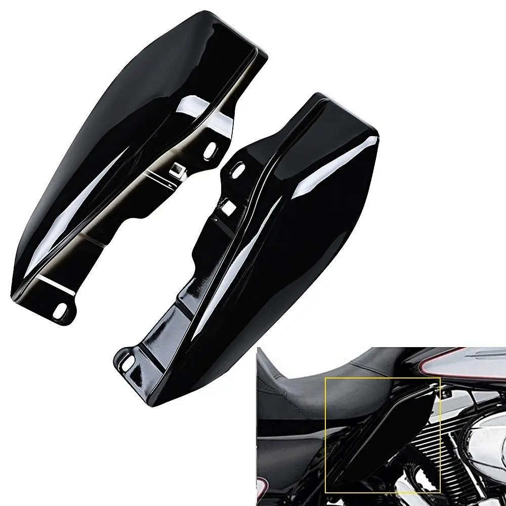 Черный ABS средней рамки Air отражающая отделка для Harley Touring Street Glide FLHX FLHR FLHTK 2009- 2010 2011 2012 2013