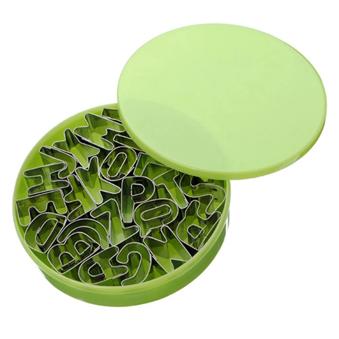 

26 Piece Cookie Letters Metal Mold Fondant Cake Cutting Patisserie Silver