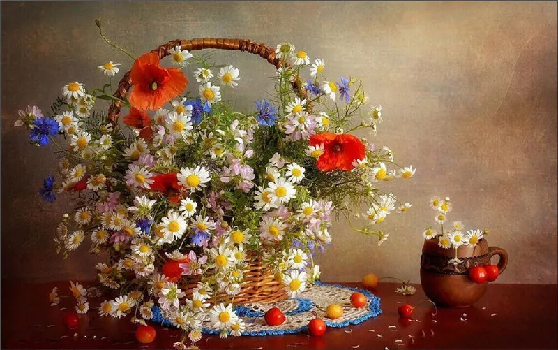 

DIY diamond painting diamond embroidery basket of flowers decorative pictures of rhinestones hobbies and crafts home decoration