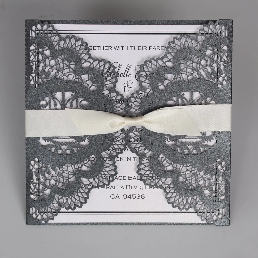 Black Lace Wedding Invitations