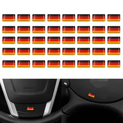 40 шт. эмблема значок автомобиля Стикеры рулевого колеса автомобиля Стикеры Флаг Германии логотип на bmw audi volkswagen автомобилей укладки