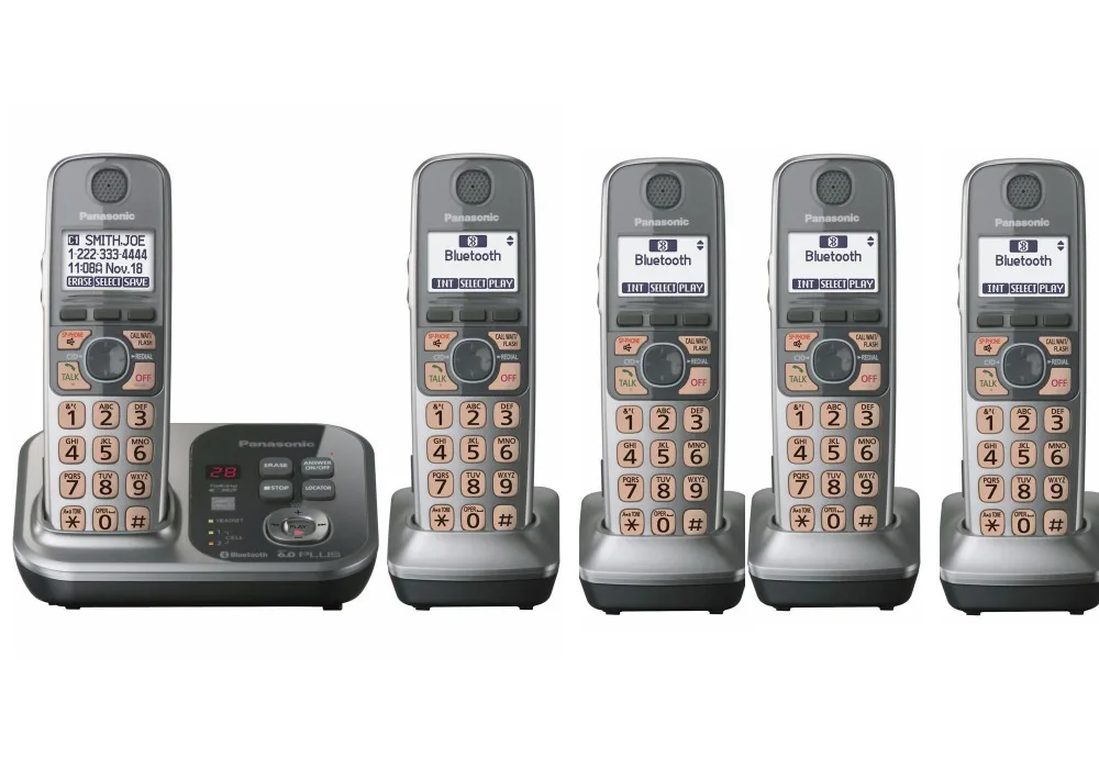5 Handsets KX TG7731S 1 9 GHz Digital wireless phone DECT 6 0 Link to Cell