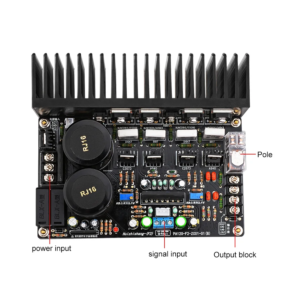 AIYIMA Discrete Tube Power Amplifier Board 120Wx2 UPC2581V HiFi Two Channel Audio Amplifiers NJW0281G NJW0302G