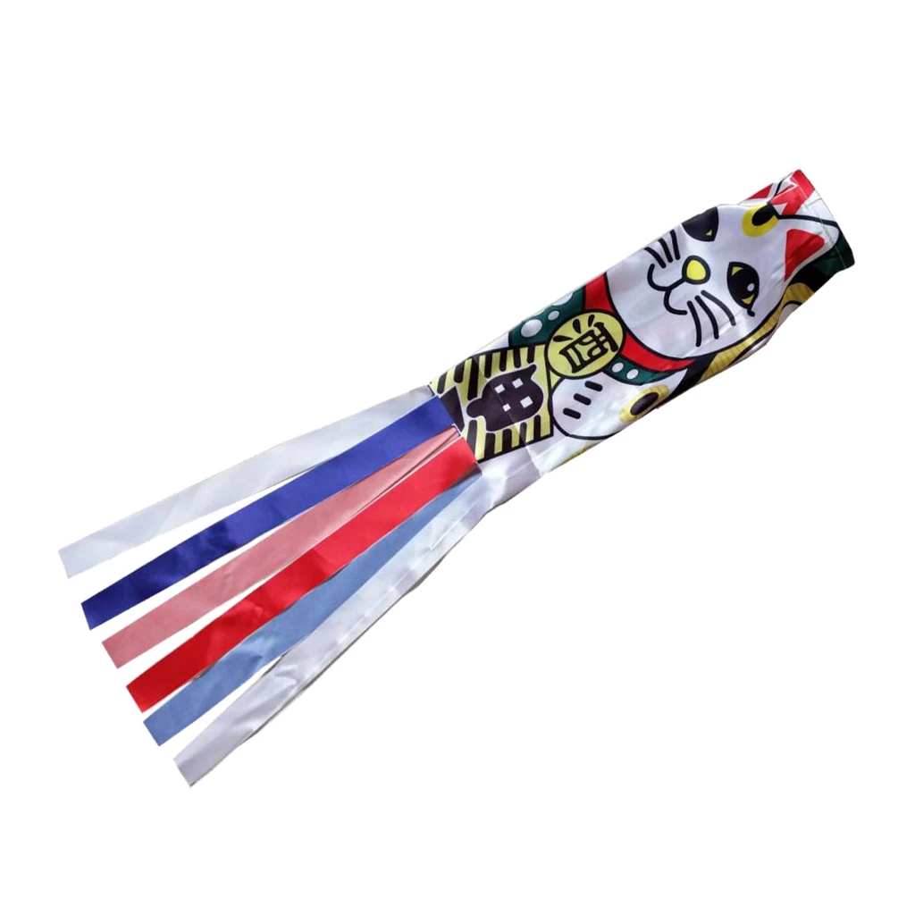 2Pcs Koi Nobori Carp Windsocks Streamers Colorful Fish Flag Decoration 70cm
