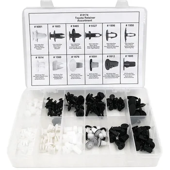 

146pcs Car Hood Bumper Fender Door Trim Clips Fastener Accessory Rivet Push Clips For Toyota