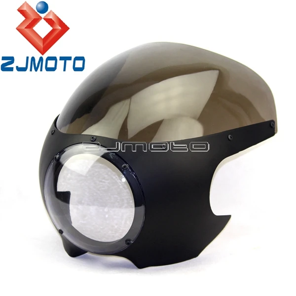 Мотоциклетный головной светильник обтекатель маска передний светильник козырек 5 3/" головной светильник обтекатель для Sportster 883 1200 Dyna 39 мм вилка